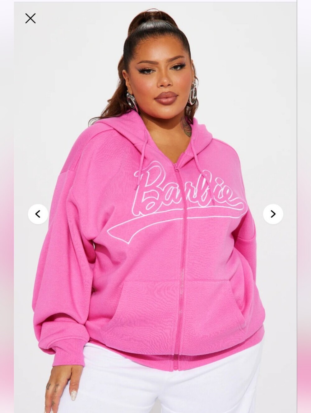 Barbie Girl Hoodie - Hot Pink 1X (NWOT)